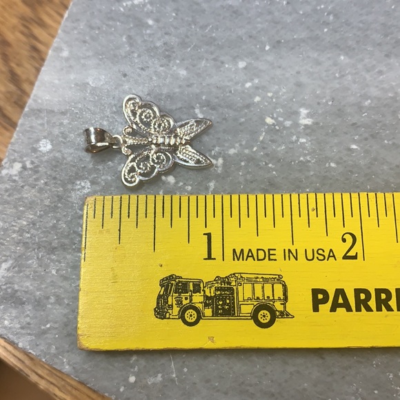 Sterling Silver Small Butterfly Pendant or Charm - Picture 16 of 16